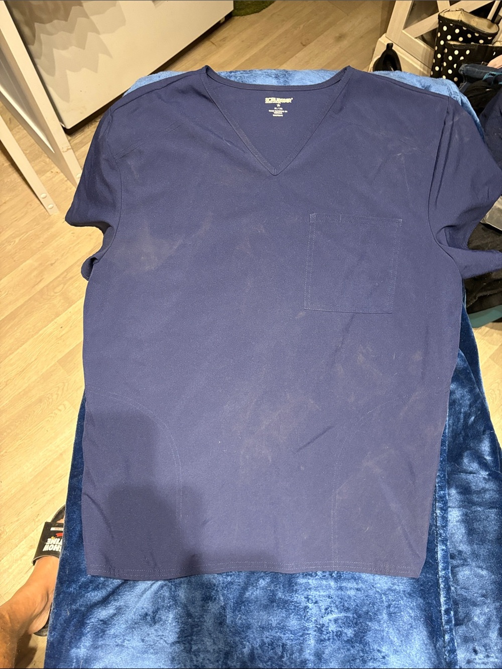 Scrubstar Navy V-Neck Short Sleeve Pocket Shirt